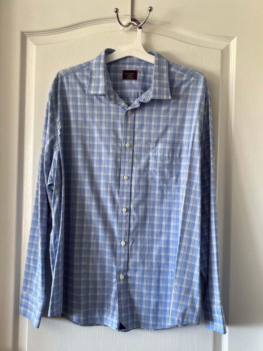 Untuckit Relaxed Fit Plaid Casual Button Down Shirt for Men's size XXL